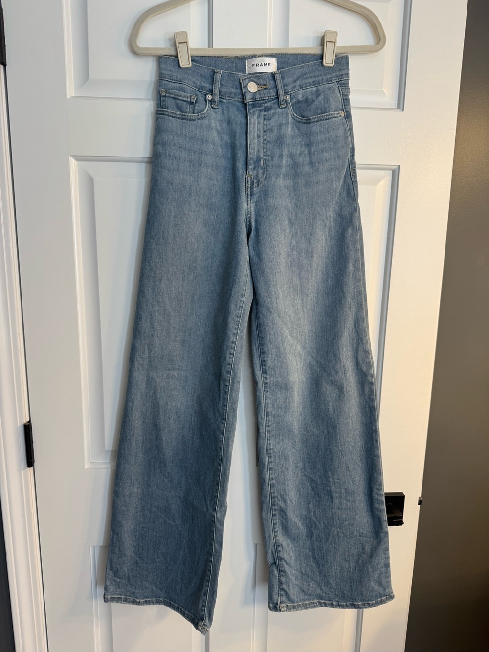 Frame Denim Le High Wide Leg Jeans Sz 25 inseam 31” color integrity